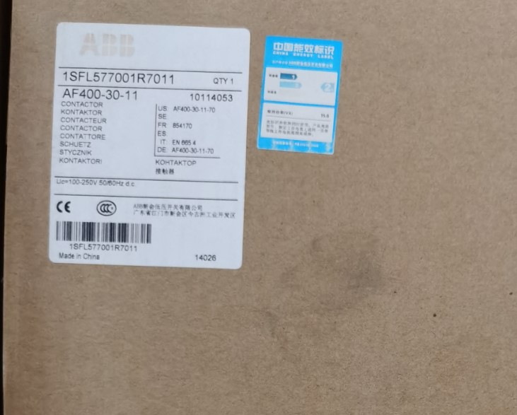 ABB交流接觸器AF400-30-11，全新未拆封。